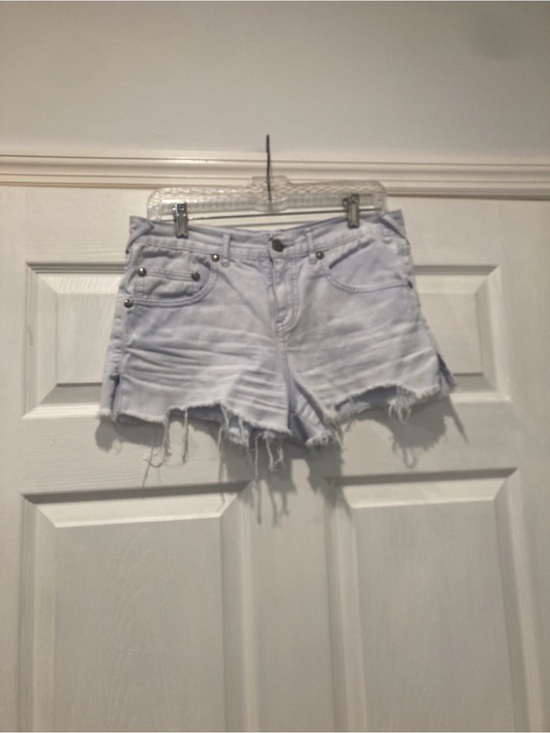 Free People Pants - Free People Light Wash Distressed Denim Shorts